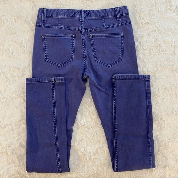 Free People Purple Denim Skinny Jeans Mid Rise Women - Picture 6 of 10